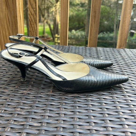 Vintage black slingback heels - Picture 1 of 5